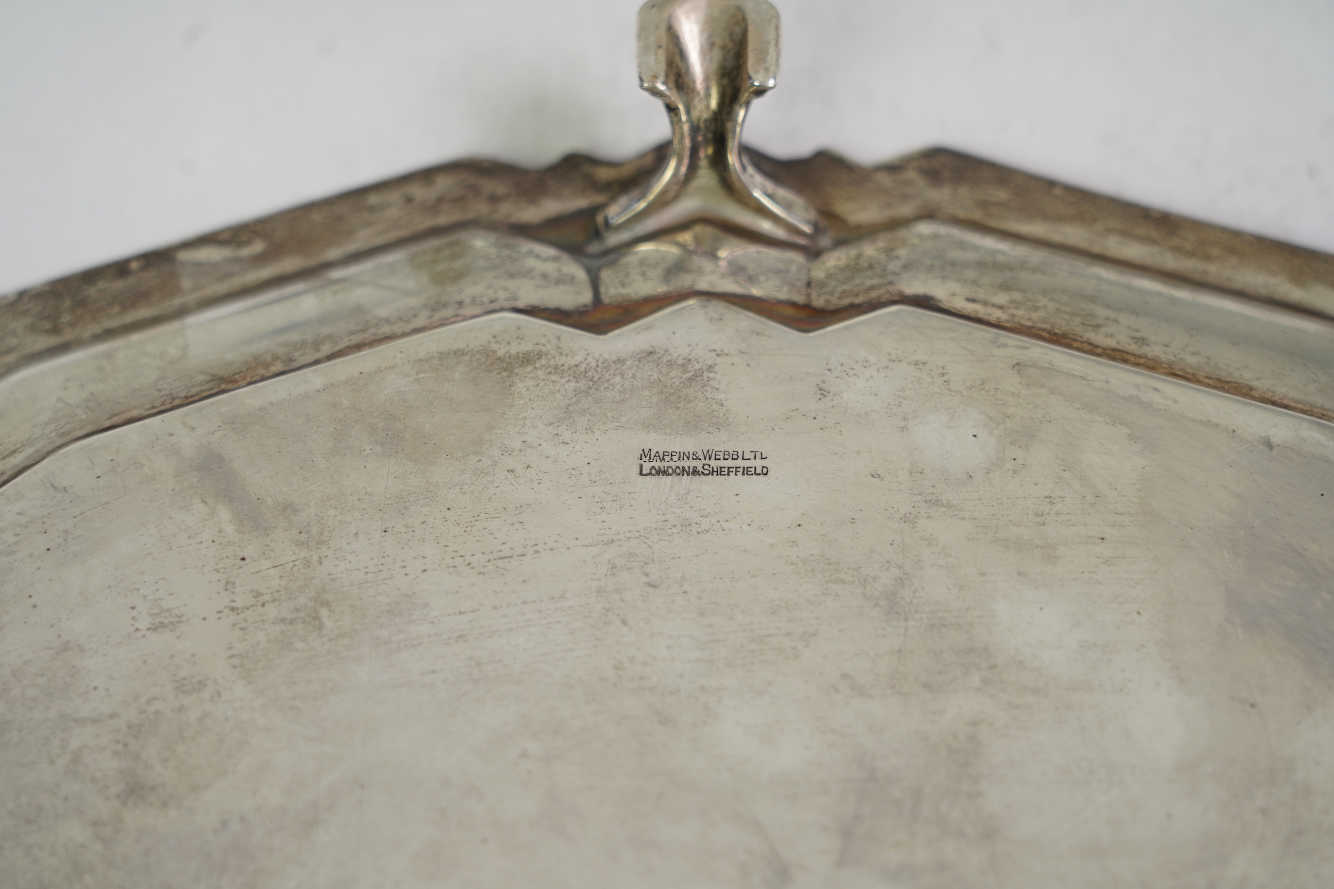 A George VI silver presentation salver, by Mappin & Webb